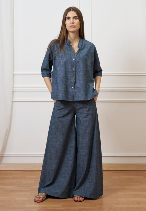 Camicia over effetto denim - JEANS