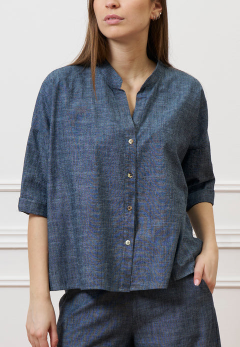 Camicia over effetto denim - JEANS