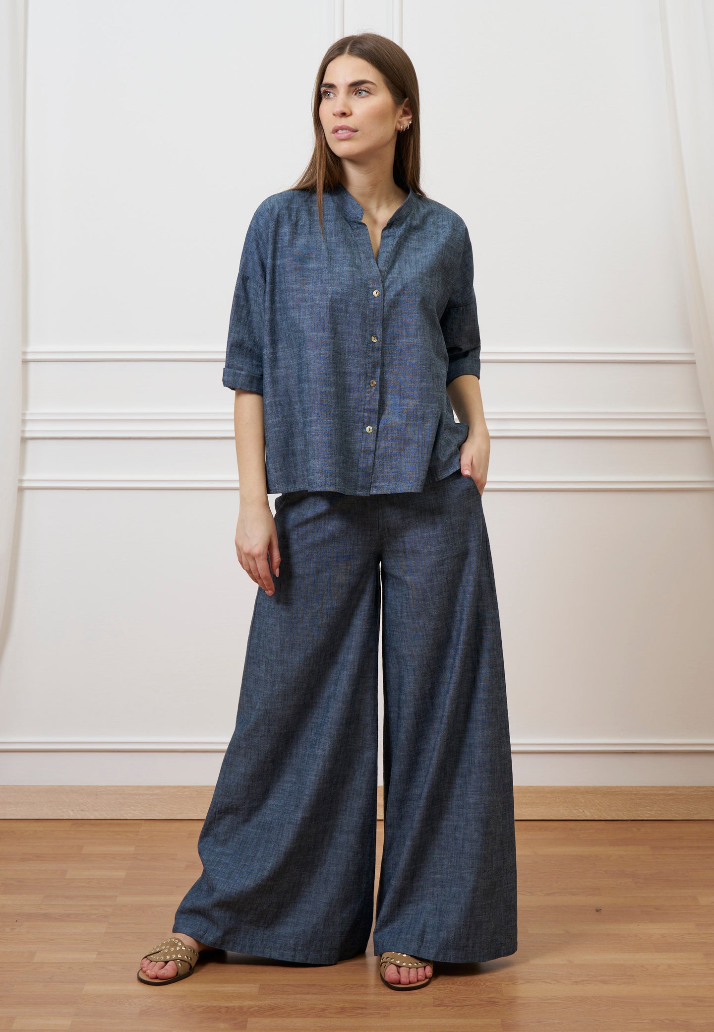 Camicia over effetto denim - JEANS