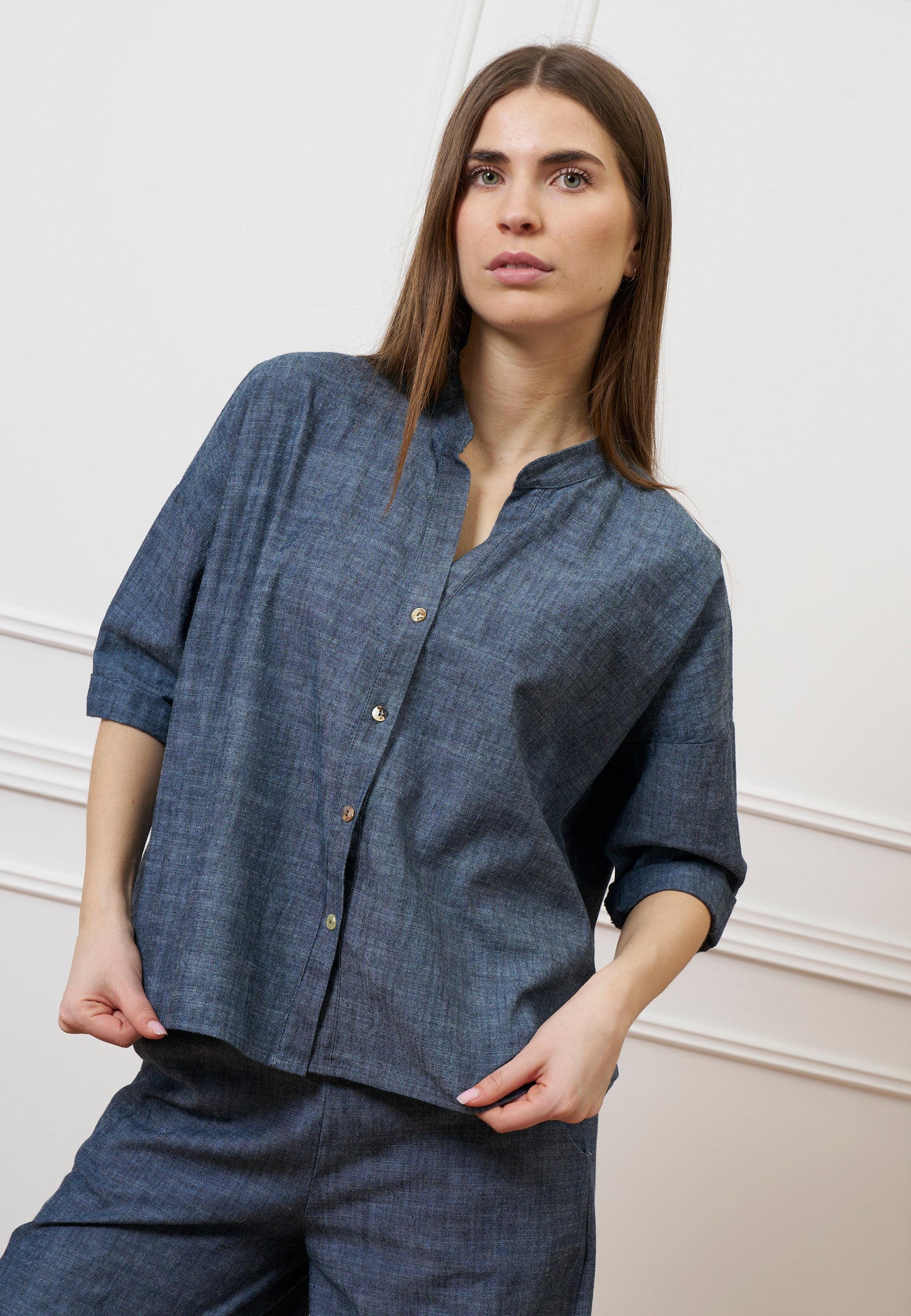 Camicia over effetto denim - JEANS