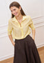 Camicia dritta in mussola - GIALLO