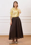 Camicia dritta in mussola - GIALLO