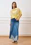 Camicia over in mussola - GIALLO