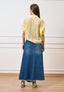 Camicia over in mussola - GIALLO