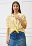 Camicia over in mussola - GIALLO