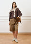 Camicia con maniche a palloncino - MARRONE