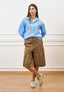 Camicia con maniche a palloncino - CELESTE