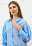Camicia con maniche a palloncino - CELESTE