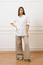 Camicia over lunga in cotone - BIANCO