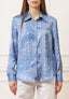 Camicia in raso fantasia a pois - CELESTE