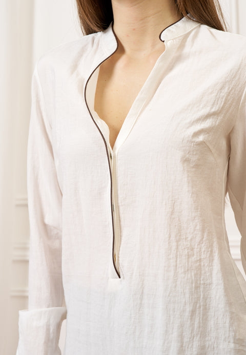 Camicia con profili a contrasto