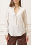 Camicia con profili a contrasto - BIANCO