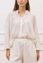 Camicia coreana in mussola - AVORIO