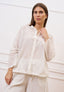 Camicia coreana in mussola - AVORIO
