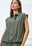 Camicia smanicata ampia - MILITARE