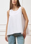 Camicia smanicata svasata - BIANCO
