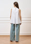 Camicia smanicata svasata - BIANCO