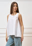 Camicia smanicata svasata - BIANCO