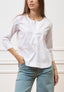 Camicia con bottone e spacchetti sul fondo - BIANCO