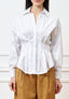 Camicia con pince in vita - BIANCO