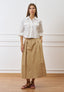 Camicia crop in pizzo sangallo  - BIANCO