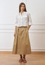 Camicia crop in pizzo sangallo  - BIANCO