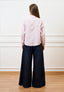 Camicia con scollo a V e spacchetti - ROSA