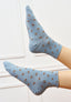 Calzini a pois in lurex - CELESTE