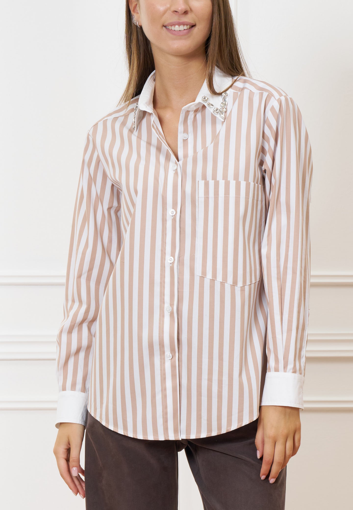 Camicia a righe bicolore
