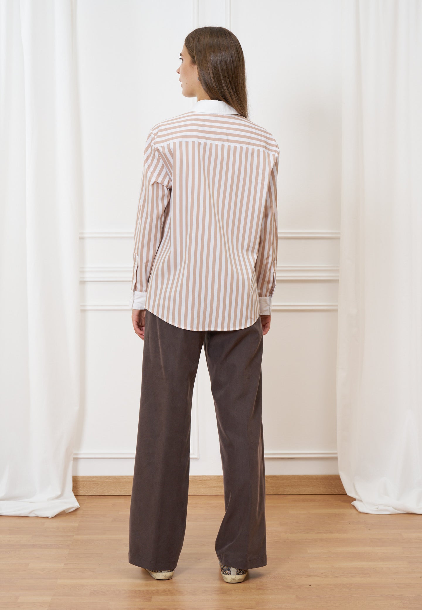 Camicia a righe bicolore