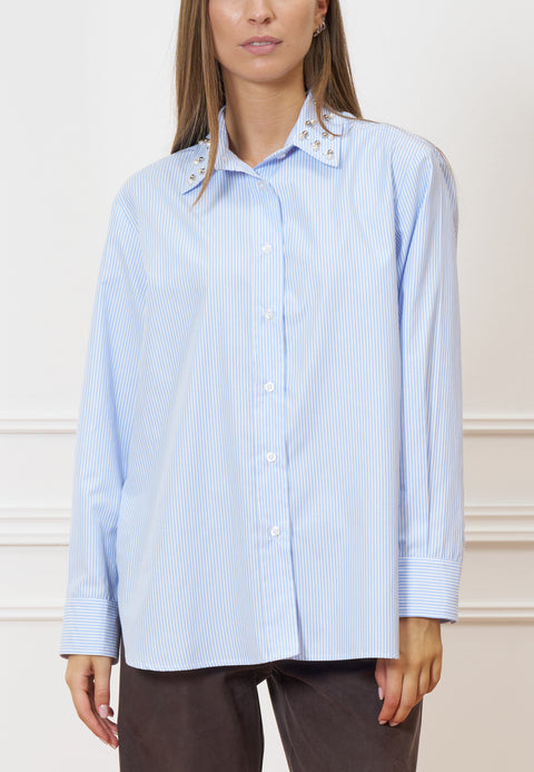 Camicia con applicazioni collo