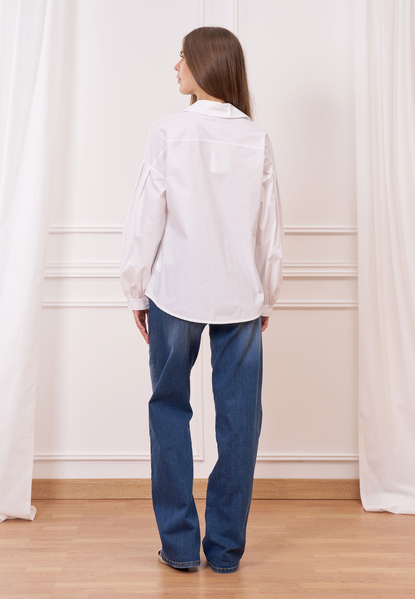 Camicia maniche a pieghe