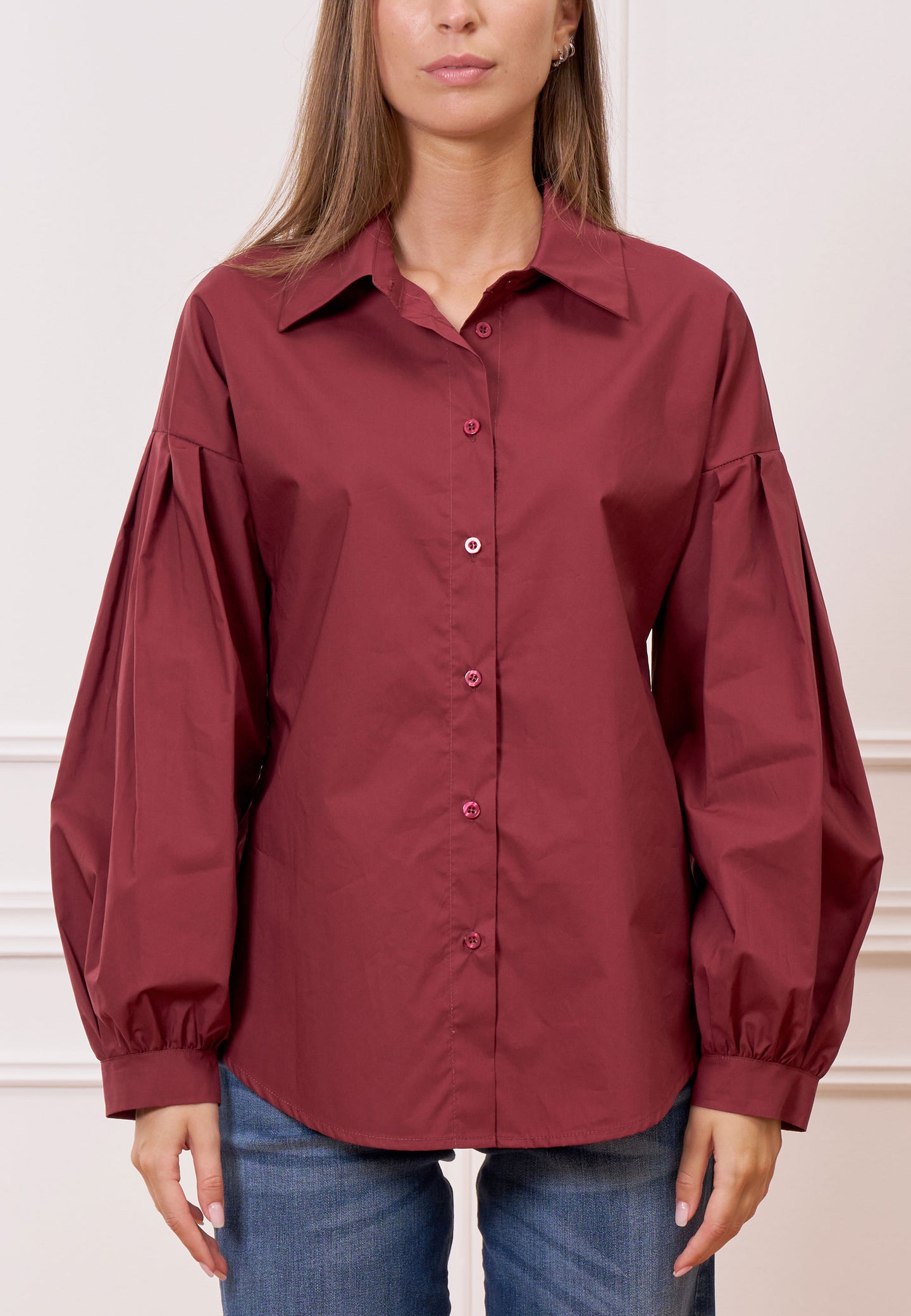 Camicia maniche a pieghe