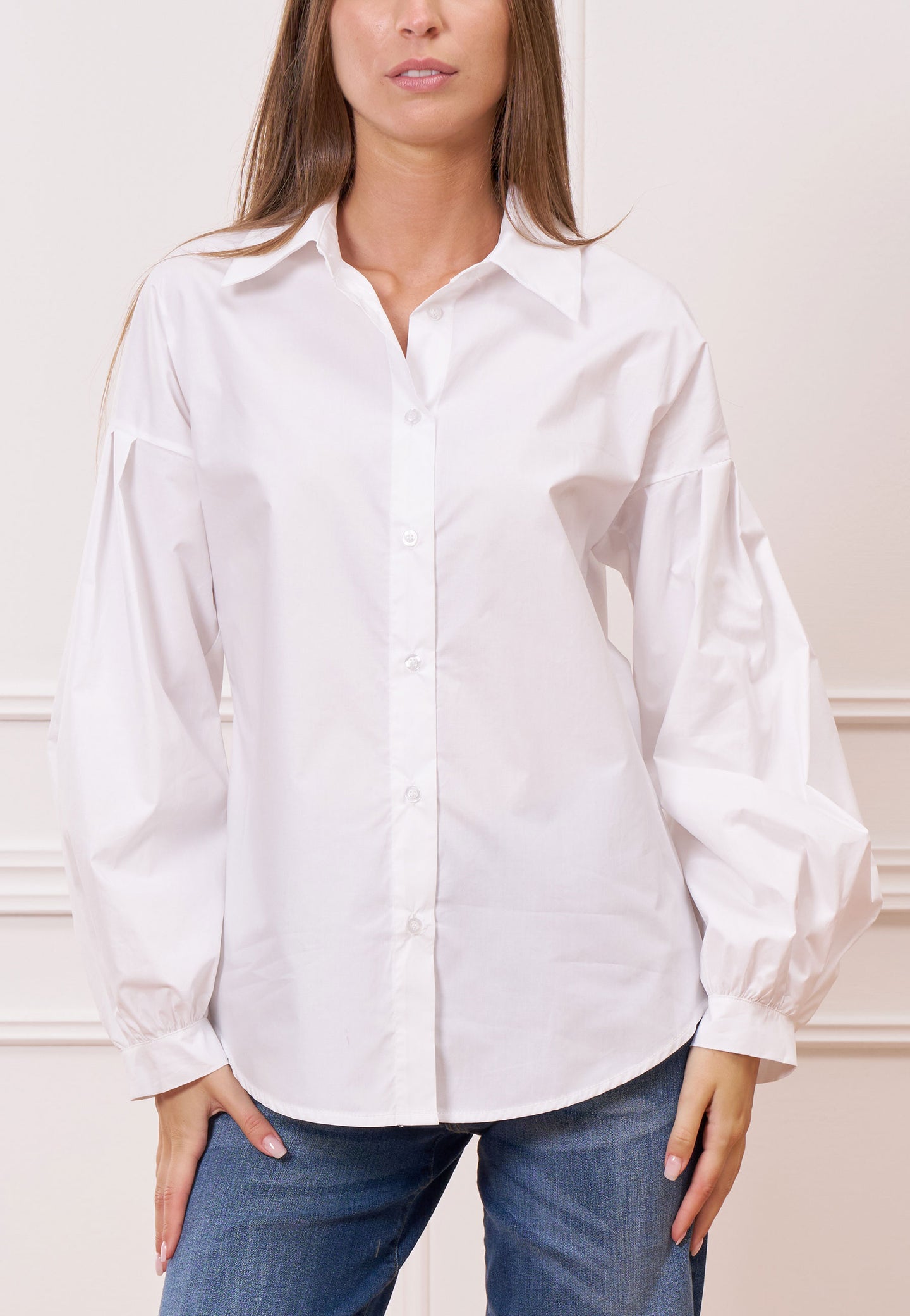 Camicia maniche a pieghe