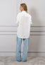 Camicia maxi con fiori laterali
