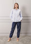 Pantalone chambray elastico vita