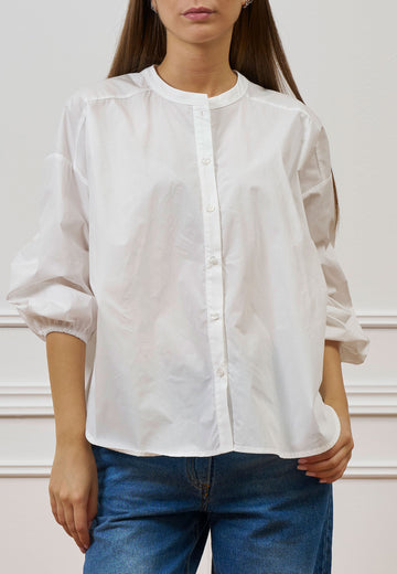 Camicia over con collo alla coreana