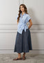 Camicia righe nodo laterale