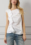 Camicia smanicata con volant