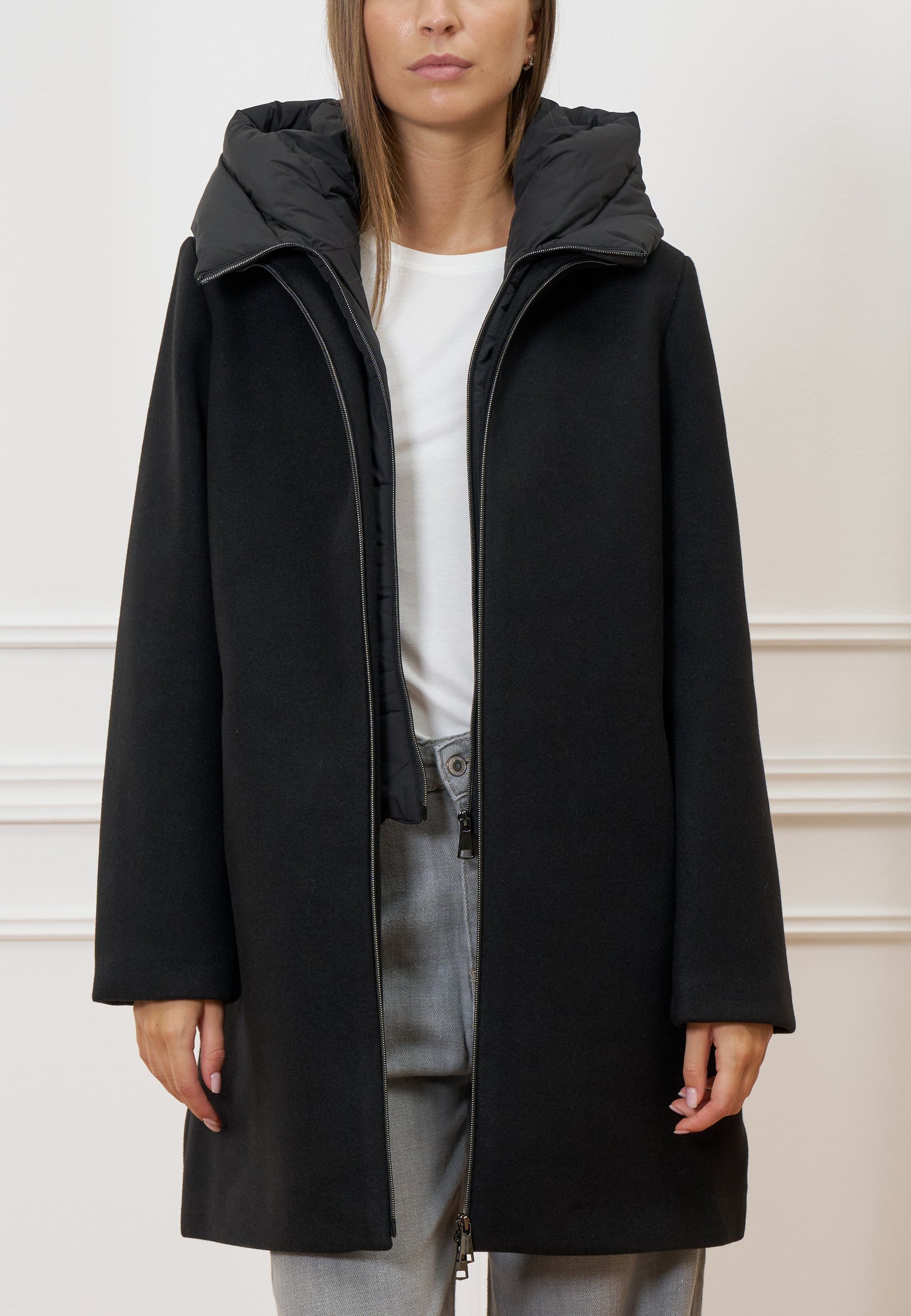 Cappotto con inserto piumino