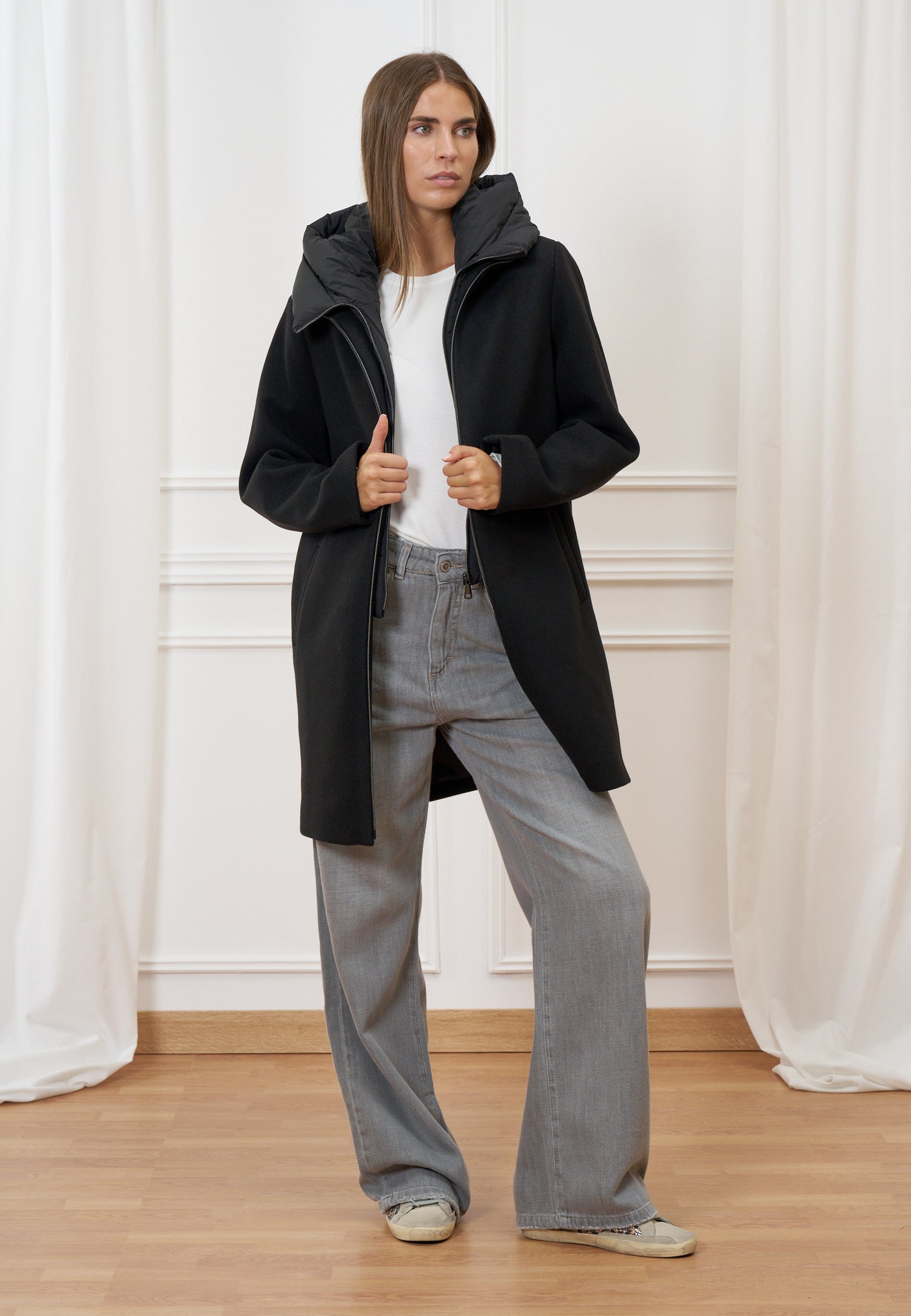 Cappotto con inserto piumino