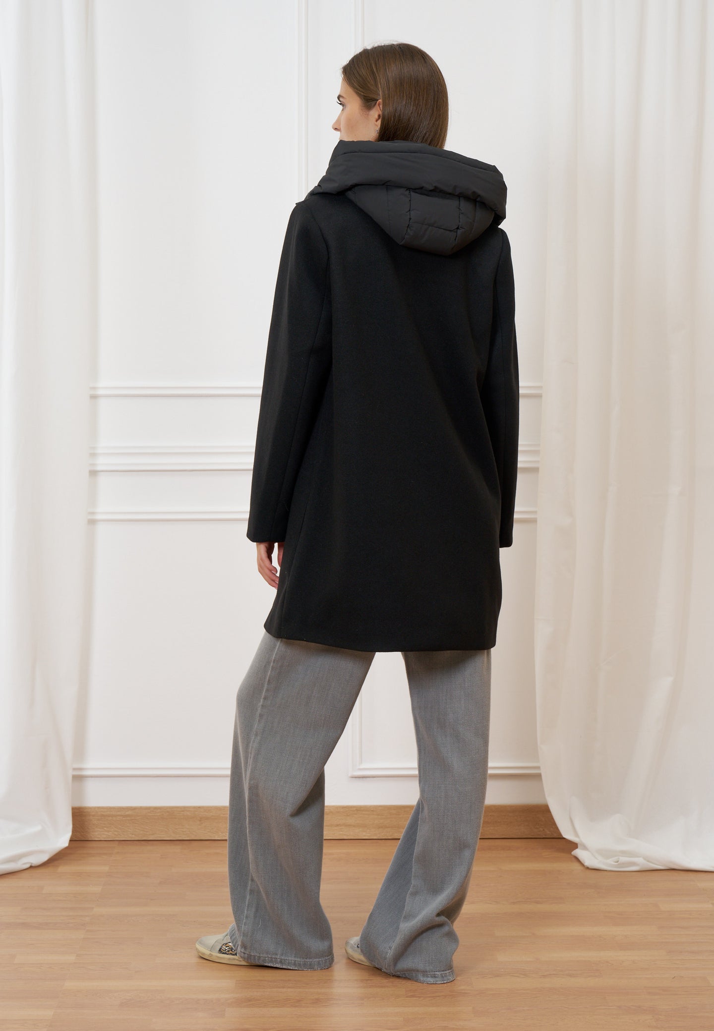 Cappotto con inserto piumino