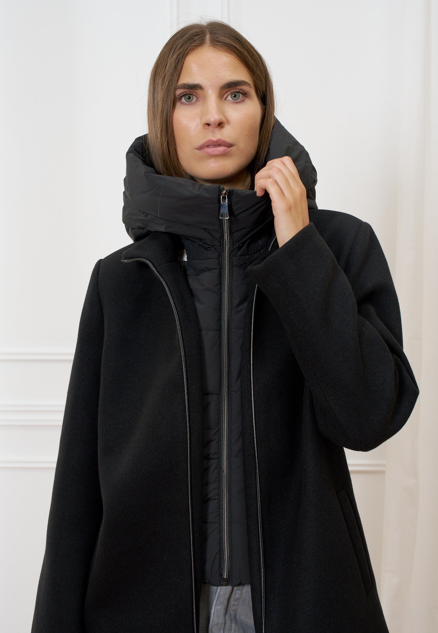 Cappotto con inserto piumino