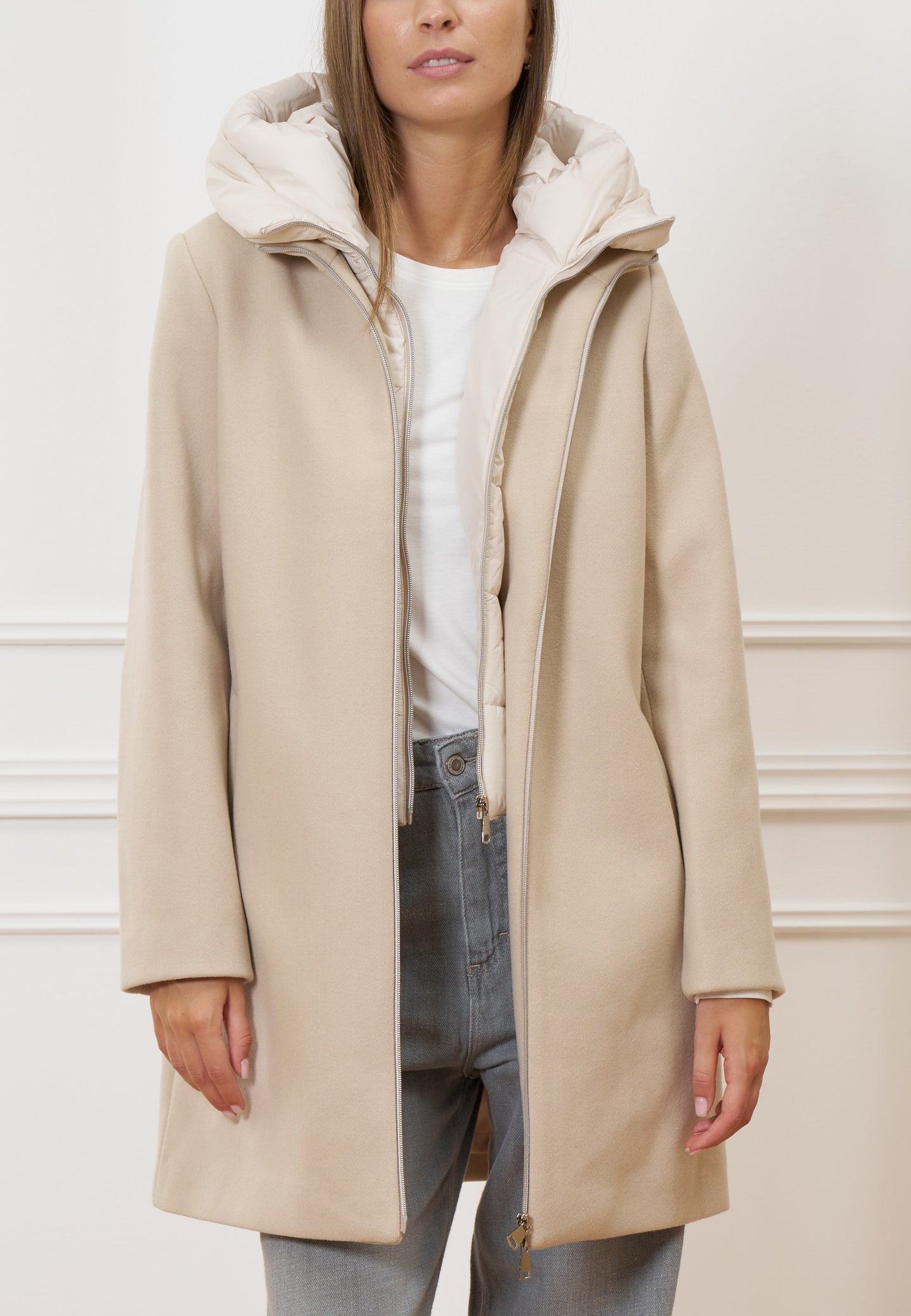 Cappotto con inserto piumino