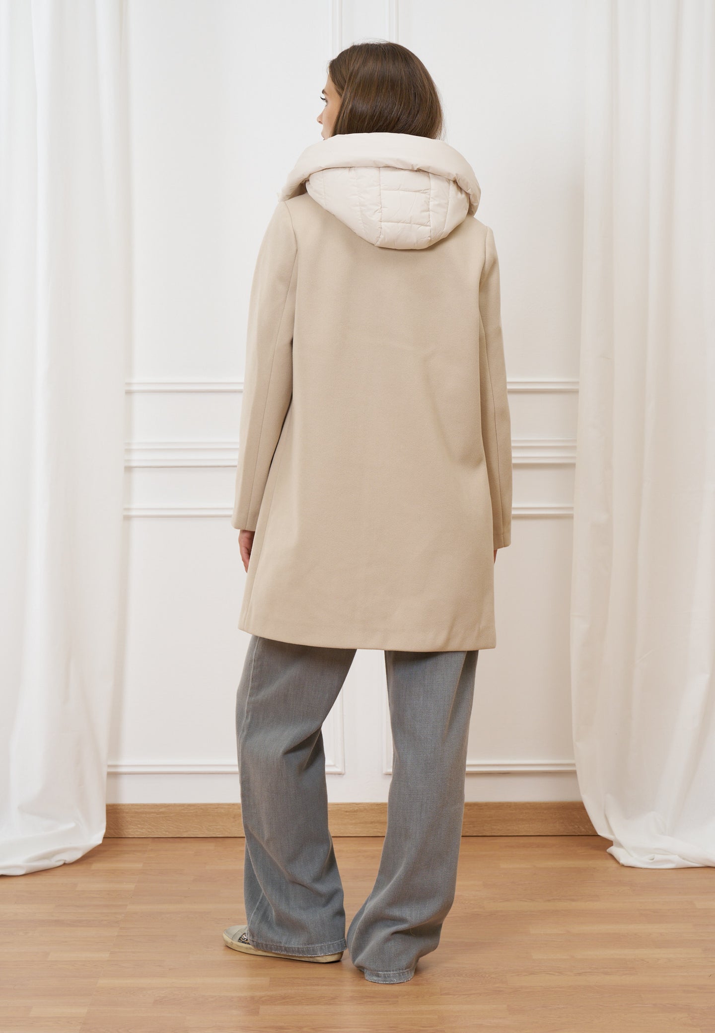 Cappotto con inserto piumino