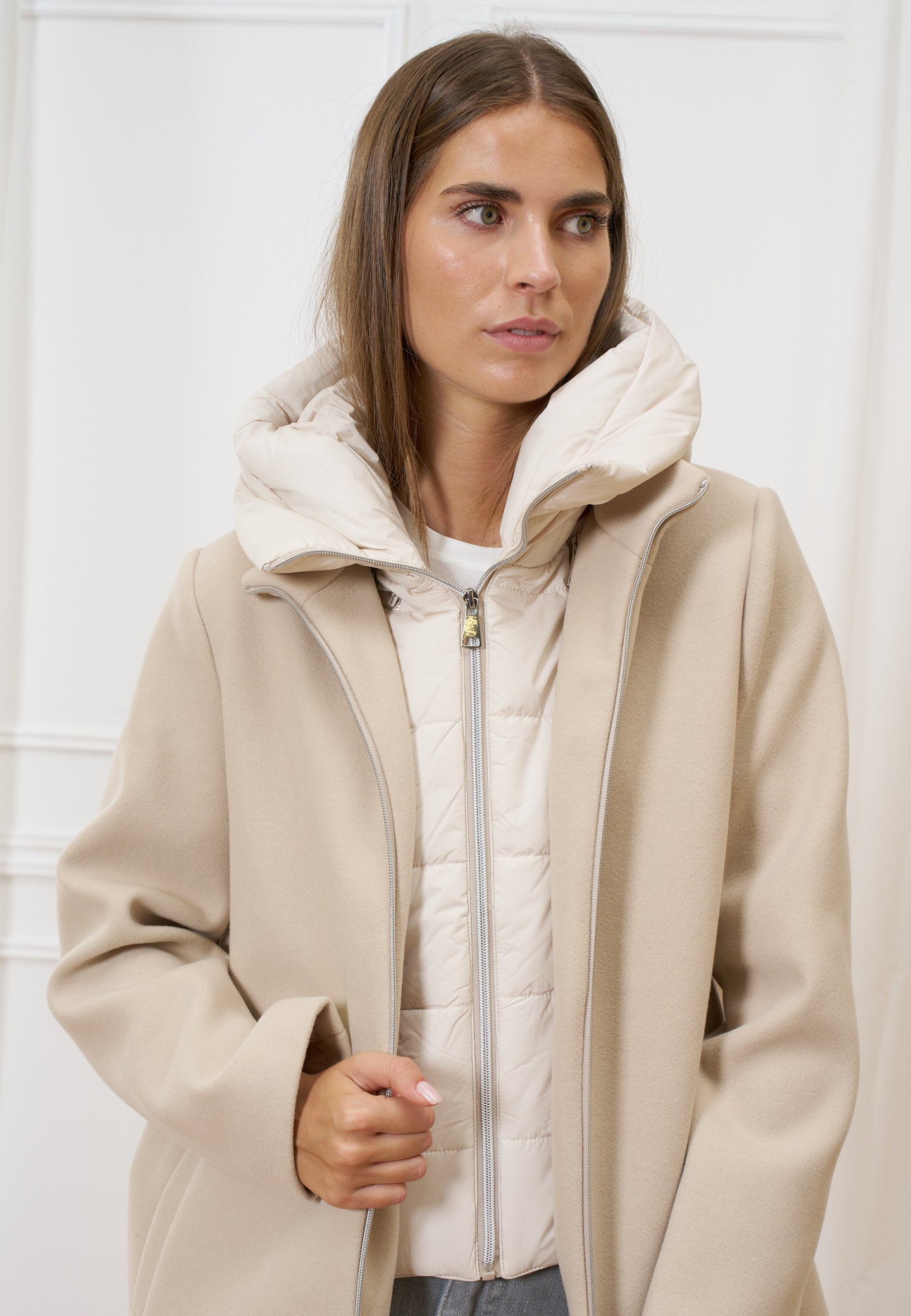 Cappotto con inserto piumino