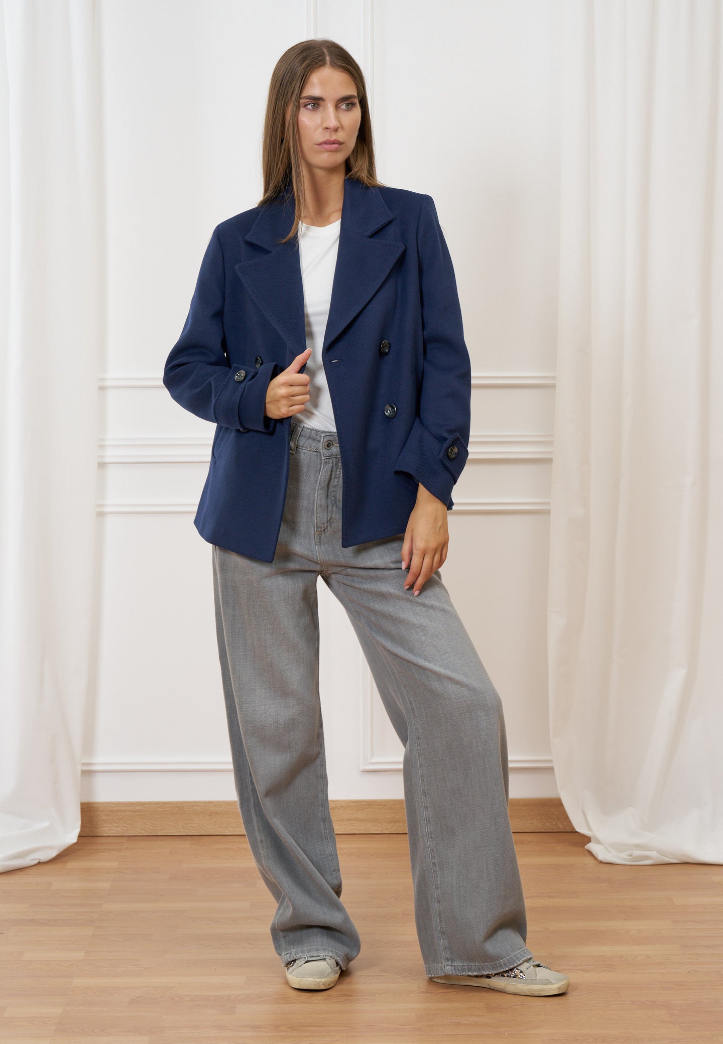 Cappotto corto doppiopetto