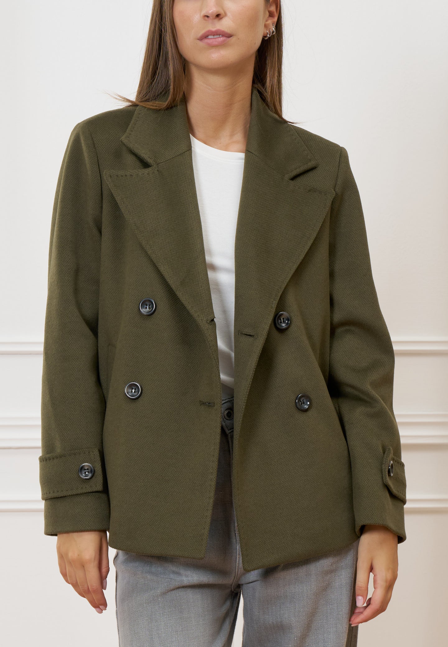 Cappotto corto doppiopetto