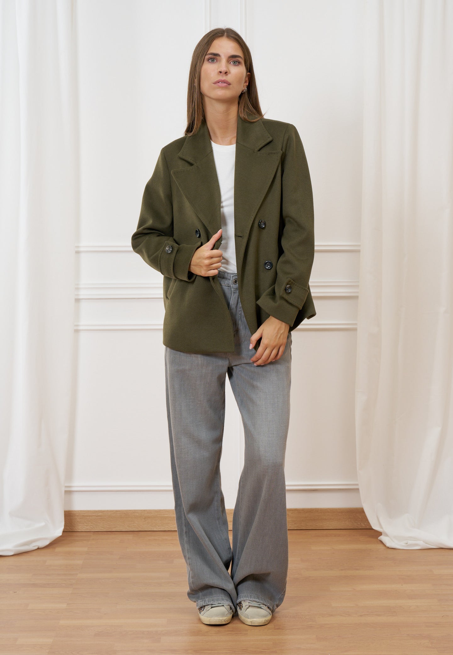 Cappotto corto doppiopetto