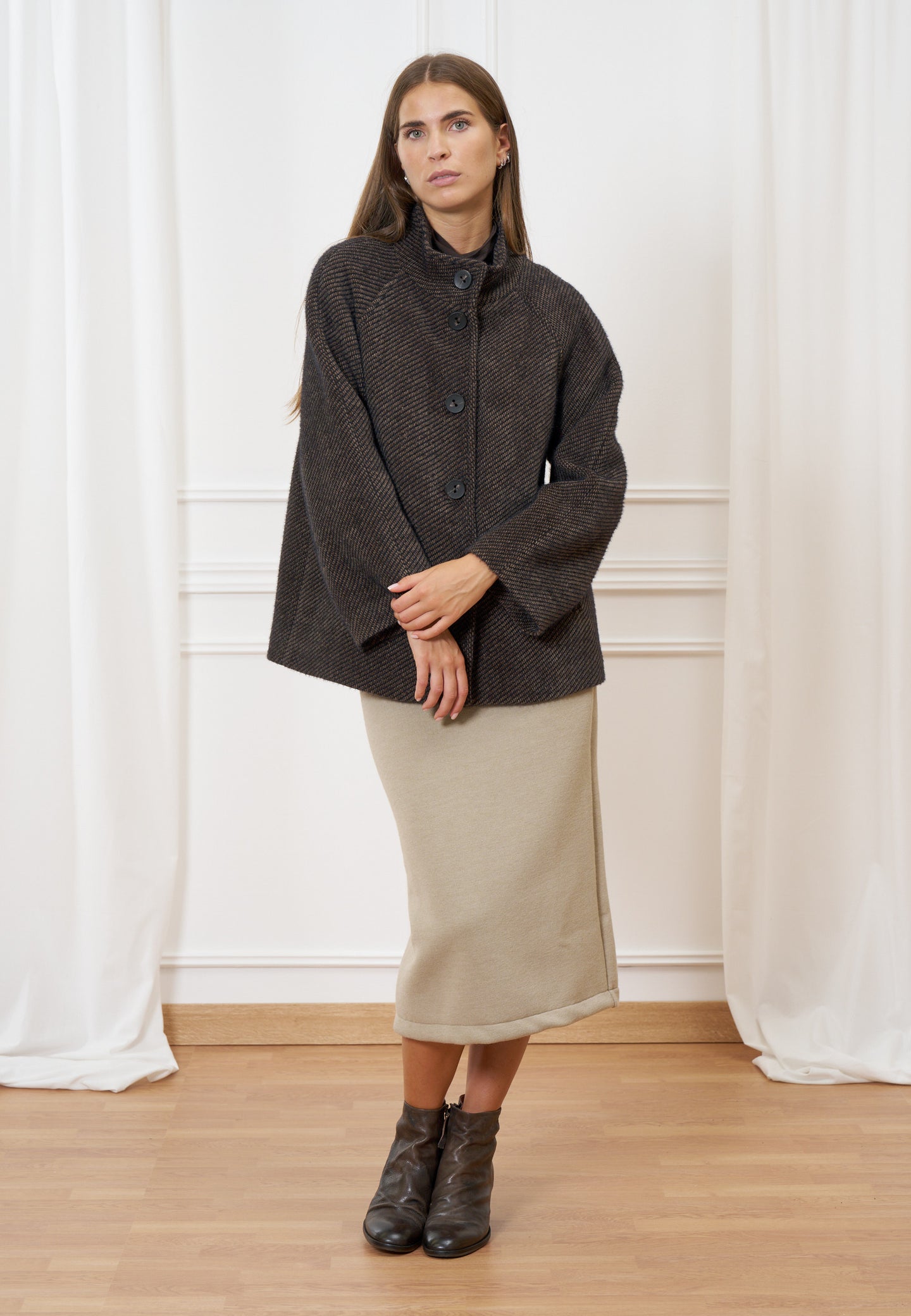 Cappotto corto monopetto